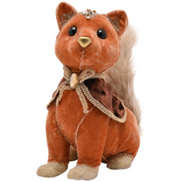 The Seasonal Gift Co Burnt Orange Fox Christmas Decoration 19cm - Size: 20 x 17 x 9cm - The Seasonal Gift Co. - Wilko
