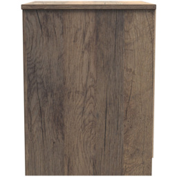 Crowndale New York 2 Drawer White Matt and Vintage Oak Bedside Cabinet Ready Assembled - Wilko - thumbnail 5