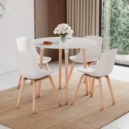 VIDA DESIGNS Batley 4 Seater Round Dining Table White - Wilko - thumbnail 6