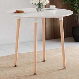 VIDA DESIGNS Batley 4 Seater Round Dining Table White - Wilko - thumbnail 1