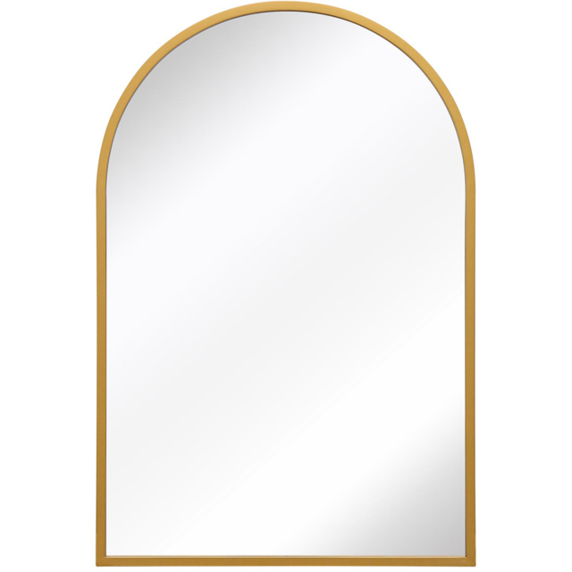 MirrorOutlet The Arcus Gold Framed Arched Garden Wall Mirror 120 x 80cm - Size: 120 x 80 x 3cm - Wilko - image 1