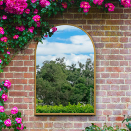 MirrorOutlet The Arcus Gold Framed Arched Garden Wall Mirror 120 x 80cm - Size: 120 x 80 x 3cm - Wilko - thumbnail 6