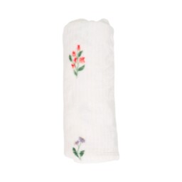 Posie Printed Fleece Throw White - My Home - Wilko - thumbnail 3