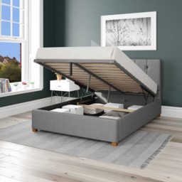 Aspire Hepburn Single Grey Eire Linen Ottoman Bed - Aspire Beds - Wilko - thumbnail 3