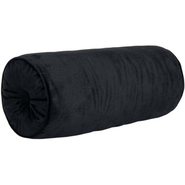Soft Velvet Bolster CushionBlack - My Home - Wilko - image 1