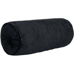 Soft Velvet Bolster CushionBlack - My Home - Wilko