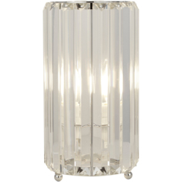 Lighting Collection Rhodes Clear Glass Table Lamp - Size: 31.5 x 20 x 20cm - Chrome and Clear - Wilko - thumbnail 4