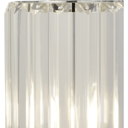 Lighting Collection Rhodes Clear Glass Table Lamp - Size: 31.5 x 20 x 20cm - Chrome and Clear - Wilko - thumbnail 5