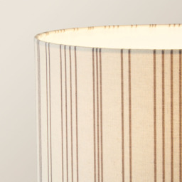 ValueLights Mitch Linen Stripe Lamp Shade Dark Walnut Wood Triangle LED Floor Lamp - Size: 131.5 x 55 x 55cm - Black - Wilko - thumbnail 4