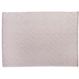 Hug Rug Rose Woven Diamond Rug 80 x 150cm - Pink - Wilko - thumbnail 1