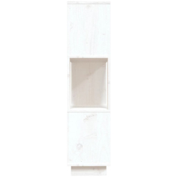 vidaXL 3 Shelf White Solid Pine Wood Bookcase - Size: 101 x 80 x 25cm - Wilko - thumbnail 6