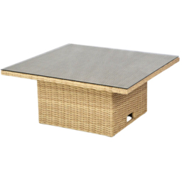 HGD St. Tropez 6 Seater Natural and White Garden Corner Sofa with Rising Table - Wilko - thumbnail 7