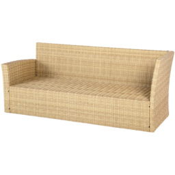 HGD St. Tropez 6 Seater Natural and White Garden Corner Sofa with Rising Table - Wilko - thumbnail 5