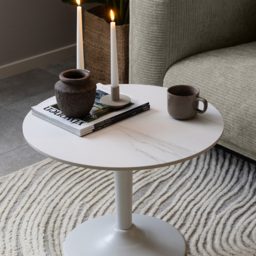 Florence Malta White Ceramic Round Coffee Table - Furniture To Go - Wilko - thumbnail 4