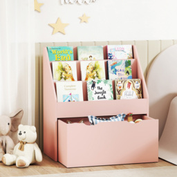 AIYAPLAY 3 Shelf Single Drawer Pink Kids Bookcase - Wilko - thumbnail 5