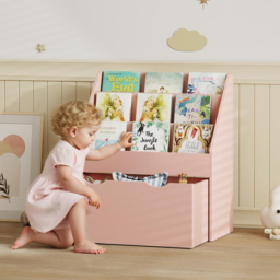 AIYAPLAY 3 Shelf Single Drawer Pink Kids Bookcase - Wilko - thumbnail 4