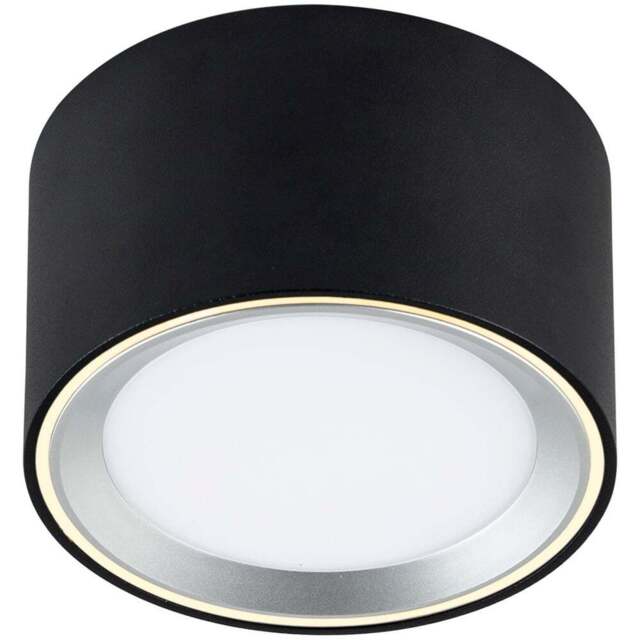 Nordlux Fallon Black and Steel Surface Downlight - Size: 6 x 10 x 6cm - Wilko - image 1