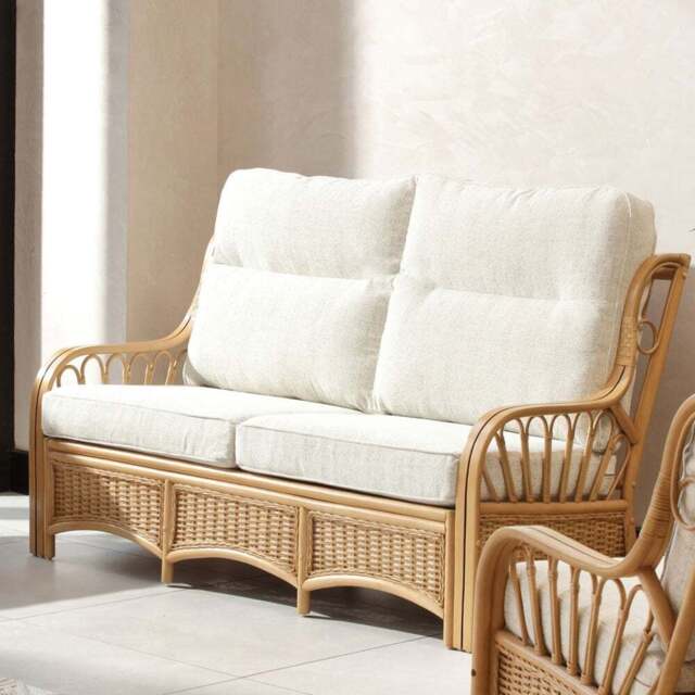 Desser Furniture Vale 3 Seater Light Oak Athena Plain Sofa - Brown - Wilko - image 1