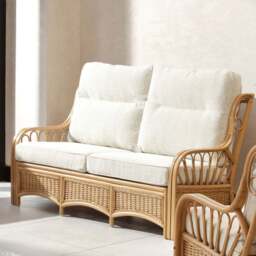 Desser Furniture Vale 3 Seater Light Oak Athena Plain Sofa - Brown - Wilko