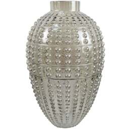 Botanik Smoke Grey Bubble Glass Vase 35cm - Size: 35 x 22 x 22cm - Wilko - thumbnail 1