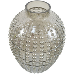 Botanik Smoke Grey Bubble Glass Vase 35cm - Size: 35 x 22 x 22cm - Wilko - thumbnail 4