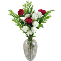 Botanik Smoke Grey Bubble Glass Vase 35cm - Size: 35 x 22 x 22cm - Wilko - thumbnail 6
