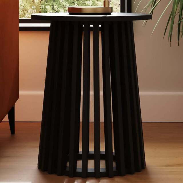 GFW Kaleb Black Round Side Table - Size: 50 x 40 x 40cm - Wilko - image 1