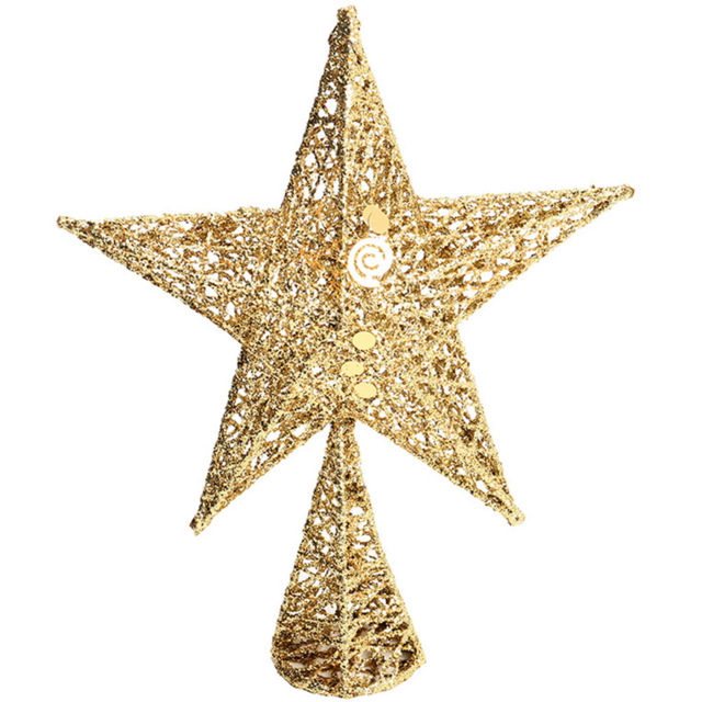 Living and Home Gold Star Wrought Iron Christmas Tree Topper 35cm - Size: 35 x 25 x 35cm - Wilko - image 1