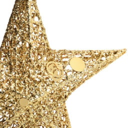 Living and Home Gold Star Wrought Iron Christmas Tree Topper 35cm - Size: 35 x 25 x 35cm - Wilko - thumbnail 7