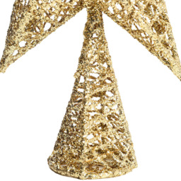 Living and Home Gold Star Wrought Iron Christmas Tree Topper 35cm - Size: 35 x 25 x 35cm - Wilko - thumbnail 6