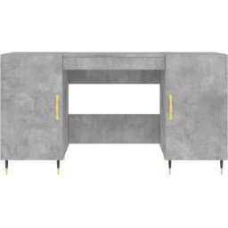 vidaXL 2 Door Computer Desk Concrete Grey - Size: 75 x 140 x 50cm - Wilko - thumbnail 7