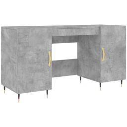 vidaXL 2 Door Computer Desk Concrete Grey - Size: 75 x 140 x 50cm - Wilko - thumbnail 3