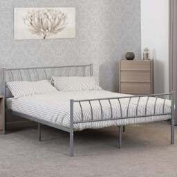 Seconique Harlow Double Silver Bed Frame - Wilko - thumbnail 1