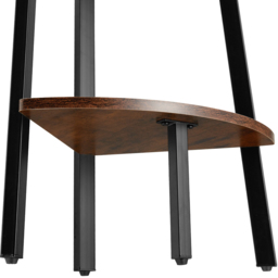 tectake Portland 4 Shelf Industrial Dark Wood Rustic Corner Shelving Unit - Brown - Wilko - thumbnail 6