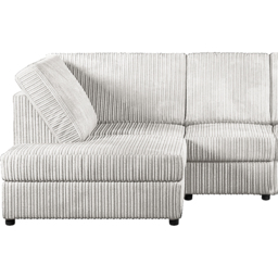 Luxor 4 Seater Silver Jumbo Cord Left Hand Facing Full Back L Shaped Corner Sofa Set - Wilko - thumbnail 5