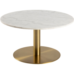 Florence Corby White Marble and Gold Round Coffee Table - Furniture To Go - Wilko - thumbnail 3