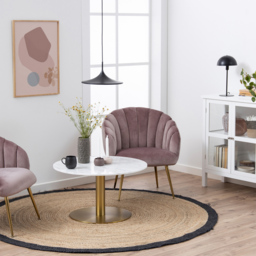 Florence Corby White Marble and Gold Round Coffee Table - Furniture To Go - Wilko - thumbnail 7