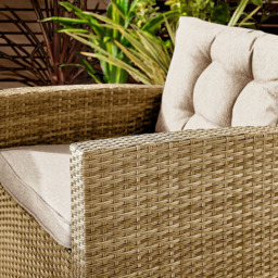 Furniturebox Sierra Rattan 9 Seater Garden Dining Set Beige - Cream - Wilko - thumbnail 7