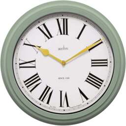 Acctim Turin Myrtle Green Outdoor Wall Clock - Size: 5.6 x 36 x 36cm - Wilko