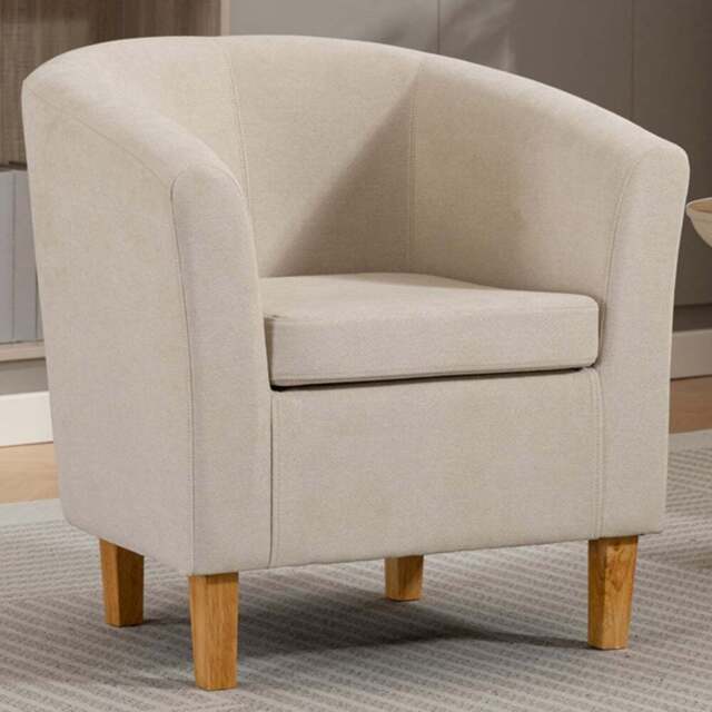 Artemis Home Millie Beige Fabric Accent Chair - Size: Single - Wilko - image 1