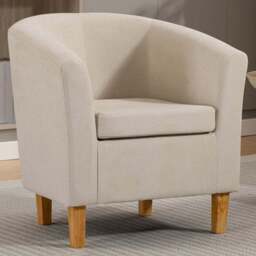 Artemis Home Millie Beige Fabric Accent Chair - Size: Single - Wilko - thumbnail 1