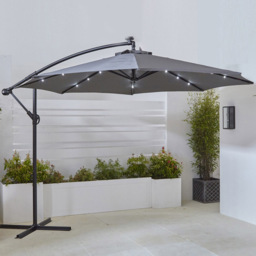 Neo Grey LED Parasol 3m - Wilko - thumbnail 3