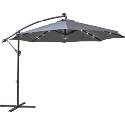 Neo Grey LED Parasol 3m - Wilko - thumbnail 1