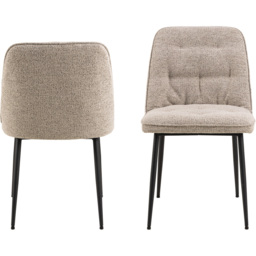 Florence Brooke Set of 2 Monza Beige Dining Chair - Furniture To Go - Wilko - thumbnail 4