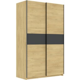 Andora Midi Sliding Wardrobe Cream and Anthracite - Wilko - thumbnail 4