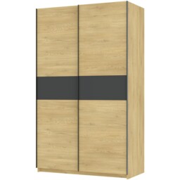 Andora Midi Sliding Wardrobe Cream and Anthracite - Wilko - thumbnail 3
