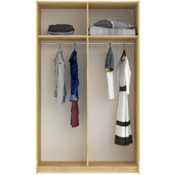Andora Midi Sliding Wardrobe Cream and Anthracite - Wilko - thumbnail 6