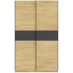 Andora Midi Sliding Wardrobe Cream and Anthracite - Wilko - thumbnail 7