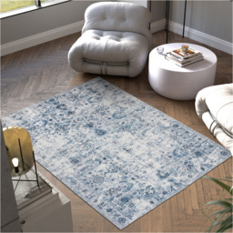 tectake Amara Vintage Non Slip Rug 230 x 160 x 0.6cm - Size: 0.6 x 160 x 230cm - Blue - Wilko - thumbnail 3