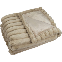 Igenix Beige Microfleece and Teddy Fleece Digital Control Heated Throw 160 x 130cm - Size: 160 x 130 x 10cm - Brown - Wilko - thumbnail 5